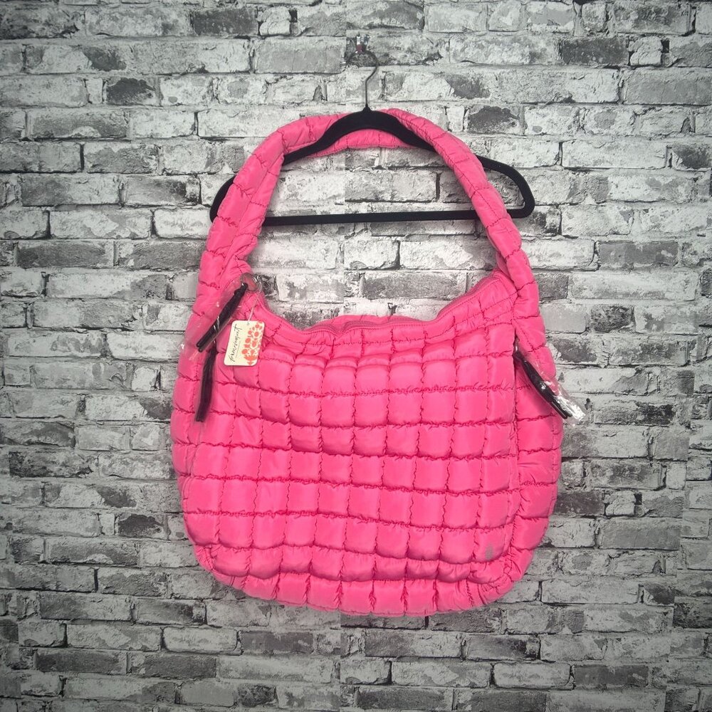NWT Free People Movement Quilted Carryall Shoulder Bag ONE SIZE (Bubblegum/Pink) - Picture 2 of 16